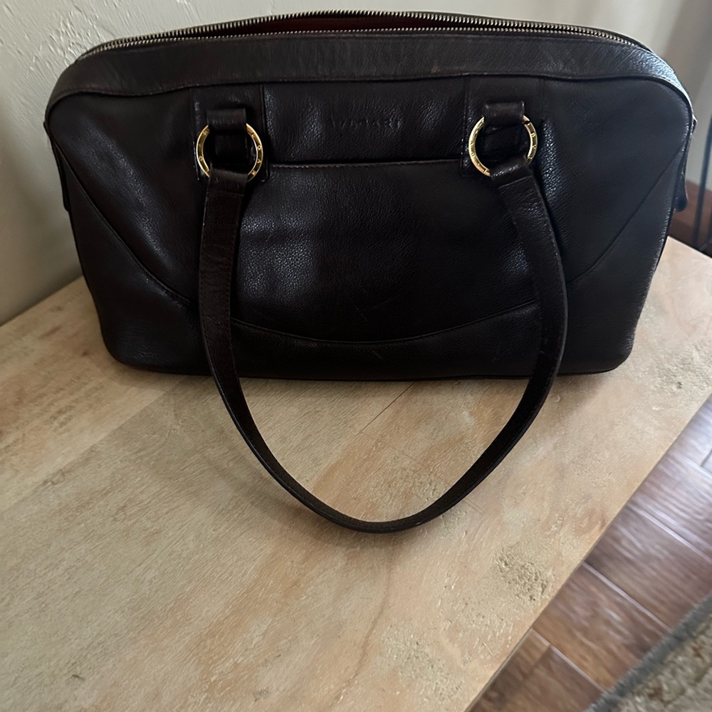 BVLGARI Brown Leather Handbag